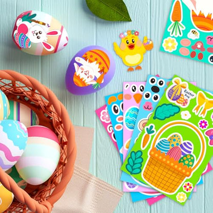 48 Sheets Easter Stickers for Kids Bulk Cute Holiday Stickers Funny DIY Crafts Activities Party Favors Game Gifts for Boys Girls - style: Easter