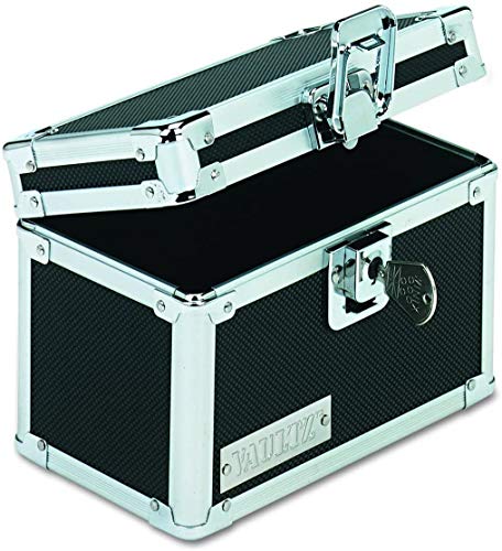 Vaultz VZ01169 Locking Index Card File with Flip Top Holds 350 3 x 5 Cards, Black - color: Black, size: 3 X 5 Inch