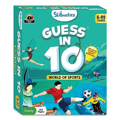 Skillmatics Guess in 10 – Sports, Educational Card & Trivia Game | Perfect for Family Game Night, Screen-Free Travel Toy, Gift for Kids Ages 6, 7, 8, 9 and Up - style: 7. Sports