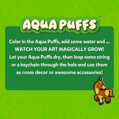 Skillmatics Aqua Puffs - 3D Art Kit, Animals, Mess-Free Paint by Number Craft for Kids, DIY Color Activity, Screen-Free Entertainment, Travel & Creative Gift for Girls & Boys Ages 4, 5, 6, 7, 8, 9, 10 - color: Animals