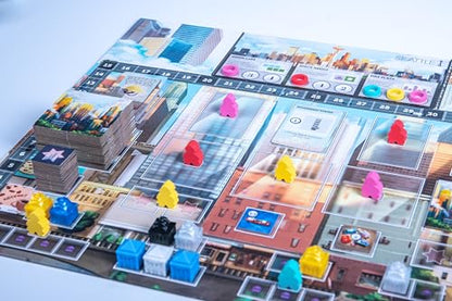 Devir - Cities USA Board Game, Modern City Building Strategy Game with Worker Placement for Adults & Kids, 2–4 Players, Ages 10+, 35 Playtime, (English Version) - color: City Usa
