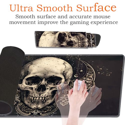 for MTG Playmat Non-Slip Rubber Play Mat with Storage Bag Combination, Ideal for Card Game Lovers TCG Play Mat, Moon Skull - color: Moon Skull
