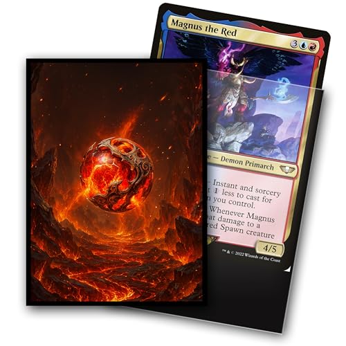 MTG Card Sleeves - Element Series (Earth/Fire/Wood/Water/Dark) - Ultra Clear Front & Matte Finish Back, 100 Count Standard Size Matte Art Sleeve for Magic The Gathering (Eternal Pyre) - color: Eternal Pyre