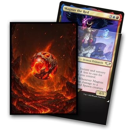 MTG Card Sleeves - Element Series (Earth/Fire/Wood/Water/Dark) - Ultra Clear Front & Matte Finish Back, 100 Count Standard Size Matte Art Sleeve for Magic The Gathering (Eternal Pyre) - color: Eternal Pyre