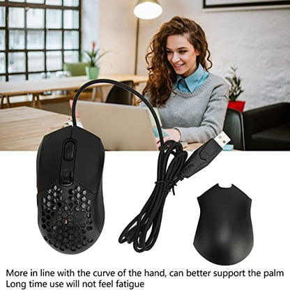 Wired Gaming Mouse, Wired Mouse with Honeycomb Shell 7200 DPI, 6 Programmable Buttons, RGB Backlight, Ergonomic Computer Mouse for PC Laptop