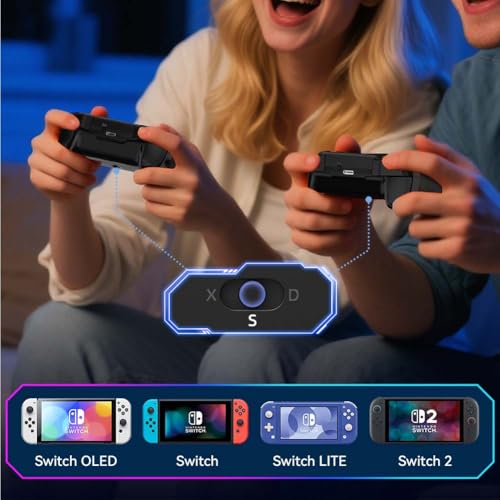 ShanWan Wireless Controller for PC, iPhone, Android, Switch, Steam, Gamepad 2.4G Bluetooth Controller with Hall Effect Trigger,Turbo,Rumble Vibration (Black)