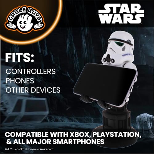 Cableguys Star Wars Stormtrooper Controller Holder & Phone Stand - Gaming Accessories for Room and Desk Setup, Holder Compatible with Xbox, PlayStation & Most Standard Game Controllers