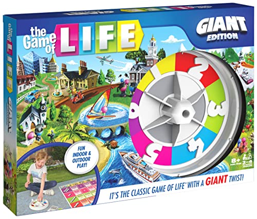 Spin Master Games The Game of Life Giant Edition Family Game | Oversized Vinyl Game Board, Become The Mover On The Board, Great For Family Game Night, Kids Game, For 2-4 Players, Ages 8+ - style: The Game of Life