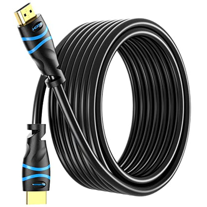 BlueRigger 4K HDMI Cable 40 FT (4K 30Hz, 18Gbps HDMI Cord, HDR10, in-Wall CL3 Rated, High Speed, HDCP2.2, eARC) - Long HDMI Cable compatible with Home Theatre, HDTV, Gaming Consoles, Streaming Devices - size: 40FT