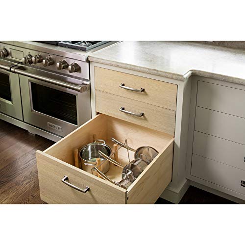 Rev-A-Shelf Trimmable Pegboard Drawer Divider Organizer | Trim to Custom Fit Wooden Kitchen Cabinet Storage Utensil, Pots & Dish Rack, 30 x 21, 4DPS-3021 - size: 30" W x 21" D