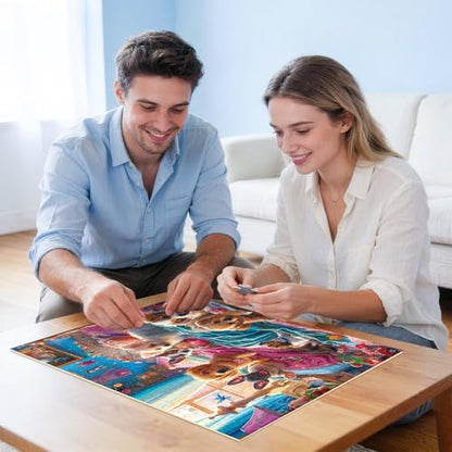 500 Pieces Puzzle for Adults Puzzle Dog Room Jigsaw Puzzle 500 Pieces | Recycled Cardboard Jigsaw Puzzles for Adults Family Challenging Game Home Decor Gift Toy for Teens Seniors 20.5*15 inch - style: Roomdog