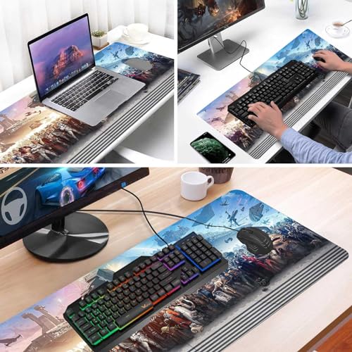 XXL Large Gaming Mouse Pad The Chosen One Custom Desk Pad,Mousepad with Anti-Slip Rubber Base,Stitched Frame Mouse Mat,Portable Desk Mat for Computer Keyboard Mice Laptop & PC,31.5X15.7 Inch - color: Pattern01