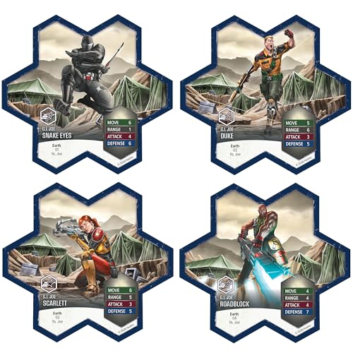 Renegade Game Studios G.I. Joe Heroscape Rumble at The Rift Battle Box | Tactical Military Board Game Featuring 8 Miniatures, Modular Hex Terrain Tiles, and Cobra Fortifications for 2 Players