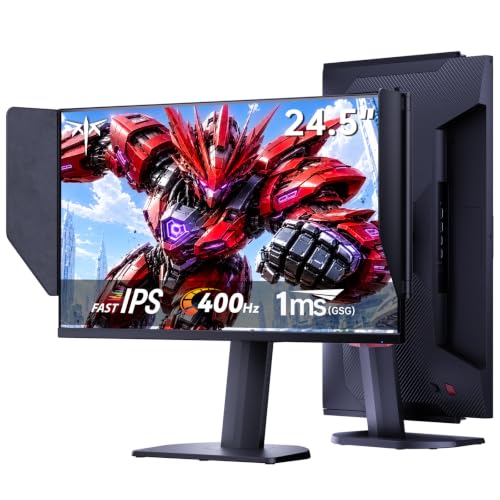 KTC 25M2 Pro 400Hz Gaming Monitor, 24.5" FHD Monitor with Shielding Hood | Fast IPS, 1080P Vertical Monitor, Adaptive Sync, VESA Support, Height Pivot Swivel Tilt Adjustable - color: Black, size: 24.5"