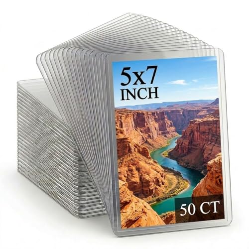 50ct 5x7 Toploaders - Ultra Durable Card Protectors for Trading Cards, Photos & Collectibles, Crystal Clear, Archival-Safe, Fits 5x7 Inch Sheets - size: 5x7