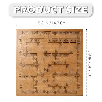 Fractal Tray Puzzle, Fractal Puzzles for Adults, Irregular Wooden Jigsaw, Mind Bending Hilbert Curve Puzzle, Challenging Portable Brain Training Game (SerpentMaze) - style: SerpentMaze