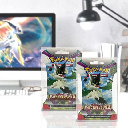 EVORETRO Retail Booster Pack Protectors for Pokémon – 0.40mm PET Case for Sealed Cardboard Packs – Clear Display & Storage – Fits Standard Packs – 10-Pack Durable Protective Case - size: Retail Booster Pack Protectors (Pack of 10)