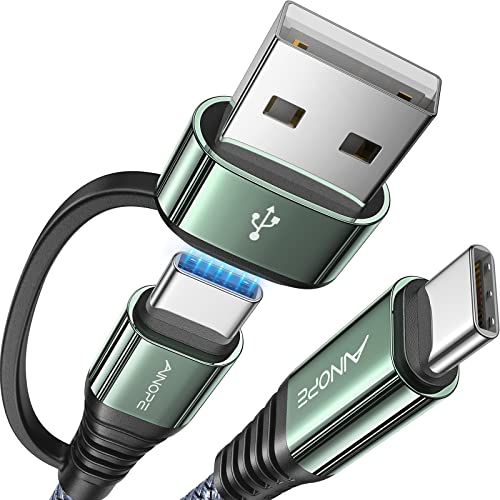 AINOPE USB C to USB C Cable, 6 FT USB C Cable Fast Charging with USB to USB C Adapter, 60W USB to USBC Cable for iPhone 17 Pro Max Air Type C Cable for iPhone 16/15/14/13/12, Grey - color: Grey, size: 6FT