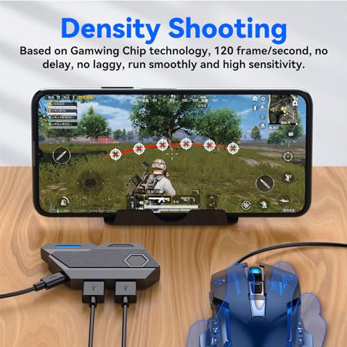 One Handed Gaming Keyboard and Mouse Combo, RGB Backlit 35 Keys Half Hand Gaming Keyboard and Mouse Set with Wrist Rest Support and Converter for PC