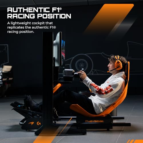 Playseat Formula Instinct - McLaren Racing Edition | Sim Racing Cockpit | Racing Simulator featuring the Authentic F1® racing position built to handle Direct Drive with an Open Cockpit Design