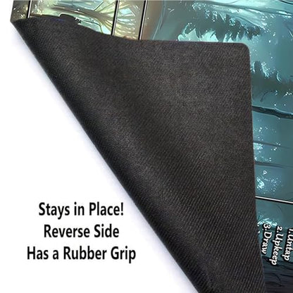 MTG Game Playmat, TCG Play Mat for MTG TCG 24 x 14 inches Trading Card Inked Game Playmats with Storage Bag Smooth Rubber Surface Battle - color: Playmat 1
