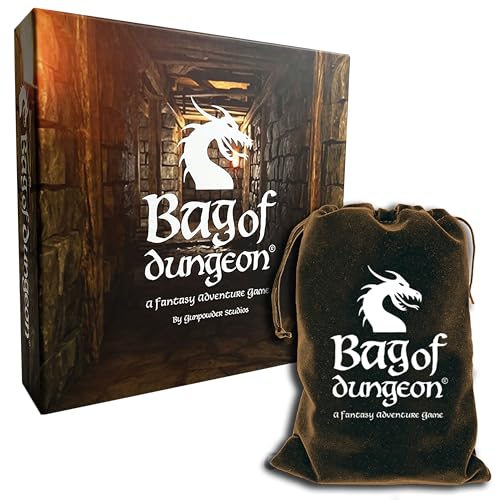 Bag of Dungeon–Fantasy Adventure Board Game for Families & RPG Fans | 1–4 Players, Ages 7+ | Classic Dungeon Crawler | Portable Tabletop RPG with Endless Replayability