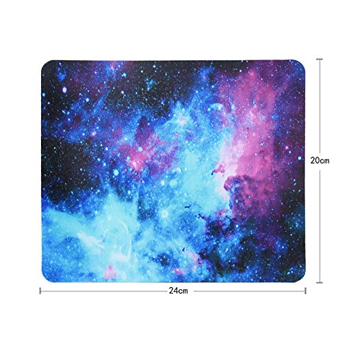 Non-Slip Rubber Base Mousepad for Laptop Computer PC Personality Desings Gaming Mouse Pad Mat 9.45 X 7.87 inch (Galaxy, 9.45 X 7.87 inch) - color: Galaxy