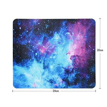 Non-Slip Rubber Base Mousepad for Laptop Computer PC Personality Desings Gaming Mouse Pad Mat 9.45 X 7.87 inch (Galaxy, 9.45 X 7.87 inch) - color: Galaxy