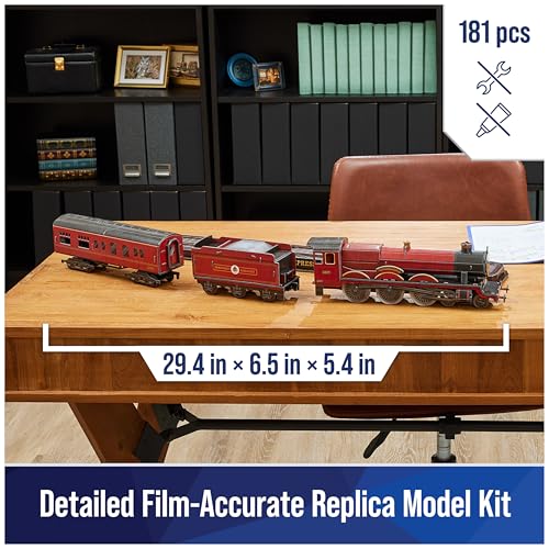 4D Build Harry Potter Hogwarts Express 3D Puzzle Model Kit for Adults | 181 Premium EPS Foam Pieces, No Glue or Tools Required, Home Decor Collectible Figure for Display, Screen-Free Hobby Ages 12+ - style: 3D Model, Themed, Pop Culture Replica