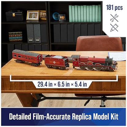 4D Build Harry Potter Hogwarts Express 3D Puzzle Model Kit for Adults | 181 Premium EPS Foam Pieces, No Glue or Tools Required, Home Decor Collectible Figure for Display, Screen-Free Hobby Ages 12+ - style: 3D Model, Themed, Pop Culture Replica