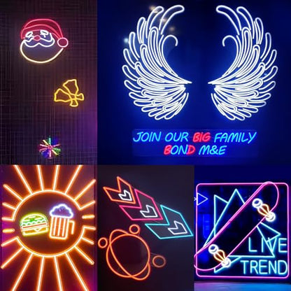 KANTUTOE LED Neon Rope Lights, 13.1ft RGB LED Light Strip, 24V Music Sync App/Remote Control DIY Rope Light, IP67 Waterproof Gaming Neon Strip Lights for Bedroom Indoor Oudoor Décor - size: 13.1ft