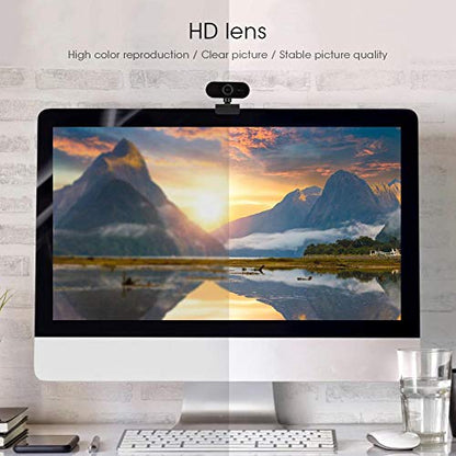 Full HD 1080P Webcam with Microphone Streaming Web Camera for Video Calling and Recording USB PC Camera Computer Camera for, Laptop & Desktop, Plug and Play, 360° Flexible