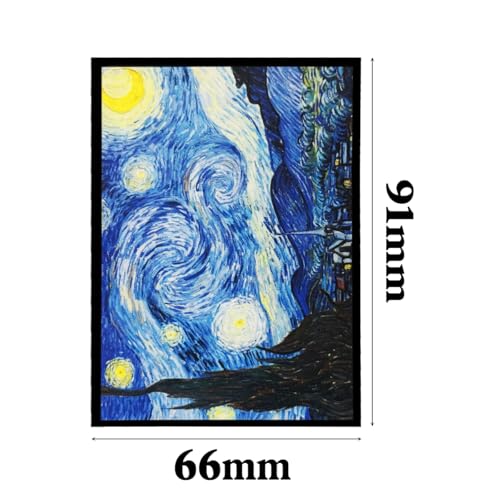 120pcs Starry Sky Night 66x91mm Standard Size Card Protector Top Loaders Board Game Matte Card SleevesTrading Card Game Cover Shield for Standard Size Cards