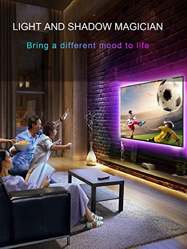 KANTUTOE TV LED Backlight, 23ft LED Lights for 70-100 Inch TVs, RGB TV Backlight Behind with Remote, Music Sync Bluetooth APP Control Strip Lights USB Powered for Bedroom, Gaming Room, Home Décor - size: 23FT for 70"-100" TV