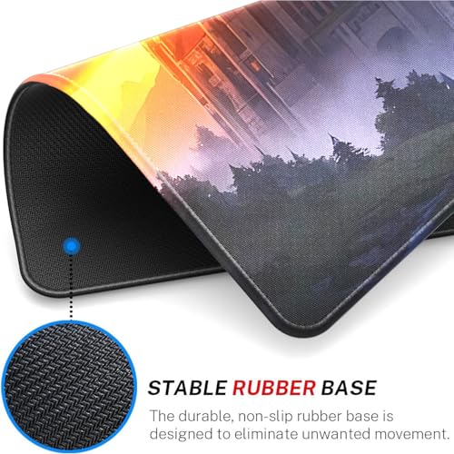 MTG Playmat with Zones, Stitched Edges MTG Mat for TCG 24 x 14 inches Trading Card Inked Game Playmats with Storage Bag Smooth Rubber Surface Battle Game - color: Fire Cloud Stitched Edges Mats