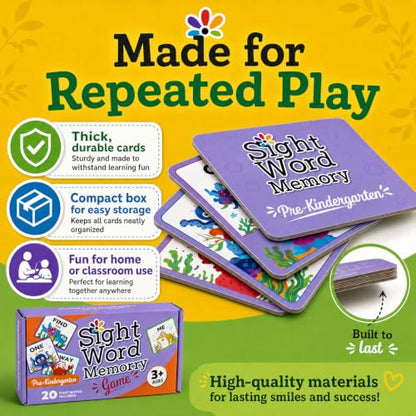 Urban Supply Sight Word Memory Game / Matching Game. Reading & Language Building for Grades Pre-Kindergarten Through Second Grade. Early Children's Educational Learn to Read (Pre-Kindergarten)