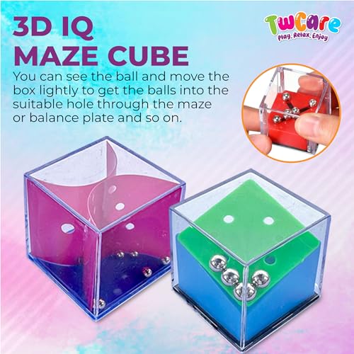 Brain Teaser Puzzle Cubes Party Favors for ADHD Autism Kids Adults 24 Pack Fidget Toy Set Gifts Mini Games Stress Relief Stocking Stuffers Bulk Goodie Bag Filler Treasure Box Classroom Prizes School