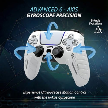 NexGami Wireless Controller Compatible with PS5, Bluetooth 5.0 Gamepad with 3D Hall Effect Joysticks, Dual Vibration, 6-Axis Motion Control, USB C Charging, Ergonomic Design for Gamers, Works with PS5 and Windows PC