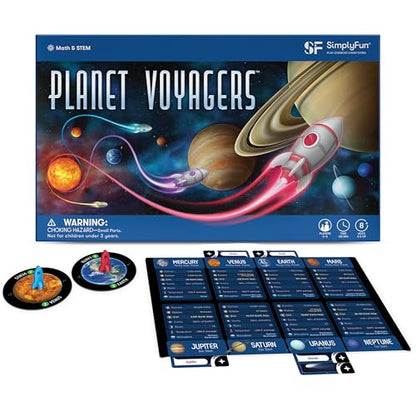SimplyFun Planet Voyagers - Astronomy Children’s Game - Helps Teach Reading & Science Skills - 3rd to 5th Grade Level - 2-5 Players, for Ages 8 & Up - style: Planet Voyagers