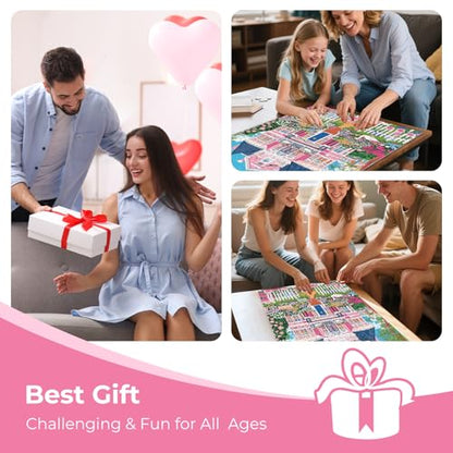 Puzzles for Adults 500 Pieces,Beautiful Manor Puzzle for Adults 500 Pieces,Spring Garden House Jigsaw Puzzles for Seniors, Perfect for Game Nights Giving Puzzles,20.5x15 in - style: Sunshine Villa