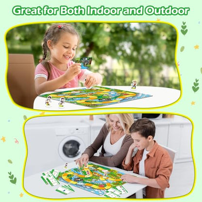 Broytain Forest Fraction Board Game|Math Games for Kids|Fraction Play Games - Gr. 3-4|Educational Learning Board Games for Boys and Girls|Classroom Travel Indoor Outdoor Family Game