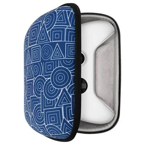 GEEKRIA Controller Travel Case Compatible with Xbox One, Series X, S, Hard Shell Carrying Bag, Protective Storage with Internal Mesh Pocket (Blue) - color: Blue