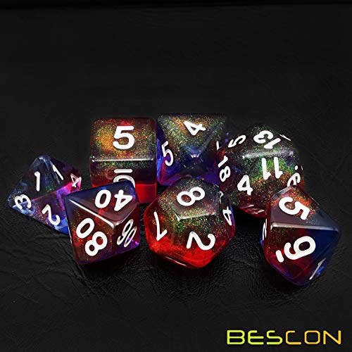 Bescon New Moonstone Dice Valor Stone, Polyhedral Dice Set of 7 - color: Valor Stone