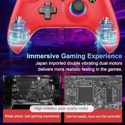 UGAME Wired Controller for Xbox Series X|S, Black Gamepad works with Xbox One/PS4/Switch/PC with RGB Lighting, Turbo, Back Paddles - color: Black