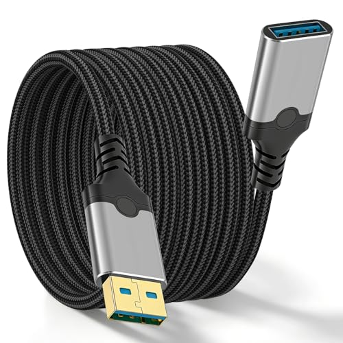 USB Extension Cable 15FT, USB Extender High-Speed Data Transfer | USB 3.0 Type A Male to Female Extender Cables Compatible with Gamepad, Printer, Webcam, USB Keyboard, Flash Drive, Hard Drive - size: 15FT