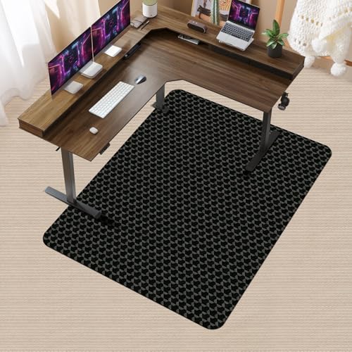 Vicwe Office Chair Mat for Carpet, 48"x40" Heavy Duty Chair Mat with Studs | Anti-Slip Waterproof Carpet Protector, Desk Chair Mat for Rolling Chair, Easy Glide Floor Mat for Gaming, Home, Black - color: Black, size: 48" x 40" (for low-pile carpet)