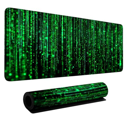 Matrix Code Extended Gaming Mouse Pad 35.4"x15.7" Mousepad, Large Desk Pad Desk Mat for Gaming & Office, Non-Slip Rubber Base - color: 41, size: 35.4" x 15.7"