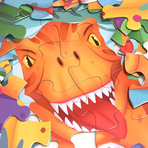 Jumbo Floor Puzzle for Kids,48 Piece Dinosaur Jigsaw Puzzle Ages 3-8 | Large Puzzle,Extra-thick Cardboard,Preschool Learning Toy,35x24 in Completed,Ages 3-8,Birthday Gift for Boys and Girls - style: Dinosaur