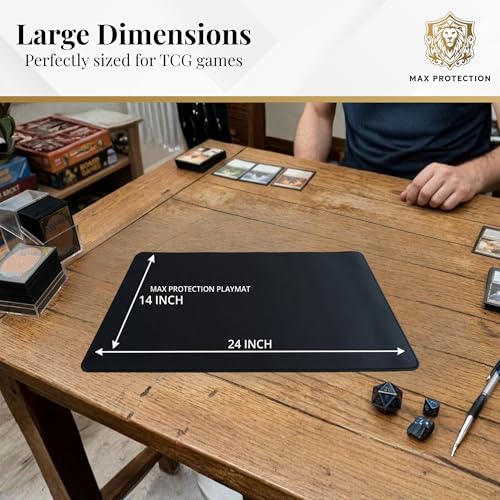 Max Protection Trading Card Playmat for TCG Card Games, 24x14 Inch, Design Mat for Dice Rolling (British Union Jack) - size: British Union Jack