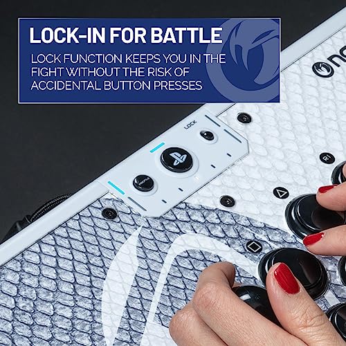 Nacon Daija Arcade Fight Stick Officially Licensed for PlayStation | For PS5, PS4 and Windows 10, 11 PC - Sanwa Joysticks and Action Buttons, Customizable Front Plate, 3-Meter Cable